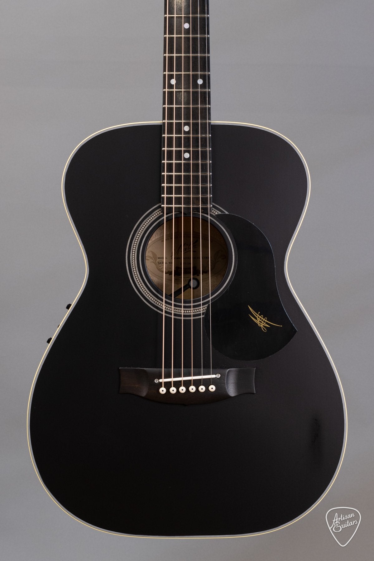 Maton Guitars EBG808 - Custom Jet Black Satin Nitro Finish - 15078 - Artisan Guitars