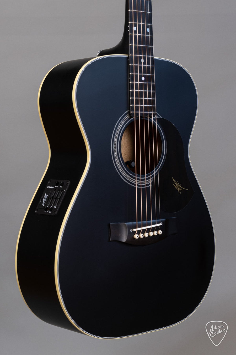 Maton Guitars EBG808 - Custom Jet Black Satin Nitro Finish - 15078 - Artisan Guitars