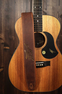 Maton Guitars Deluxe Padded Guitar Strap - Brown - Artisan Guitars