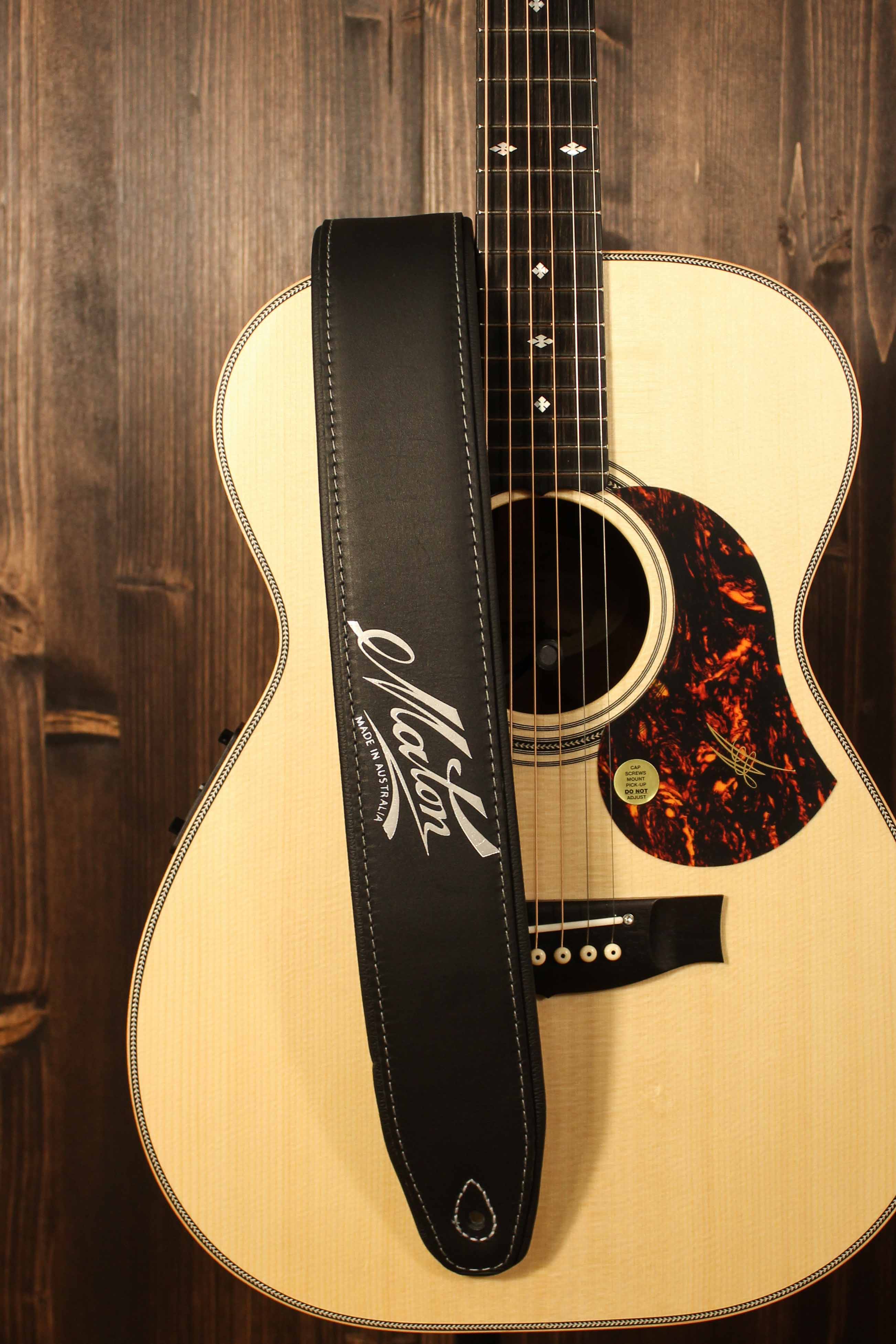 Maton Guitars Deluxe Padded Guitar Strap - Black - Artisan Guitars