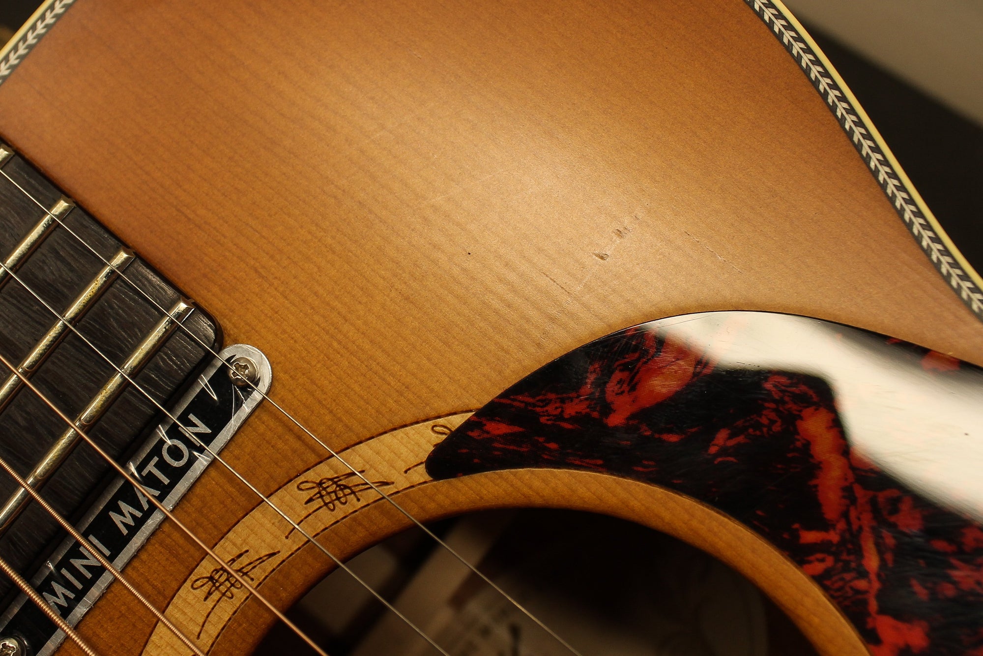 Maton EMD6 Mini Maton Diesel Sitka with Blackwood and Vintage Amber Sunburst - Shop Demo - Artisan Guitars