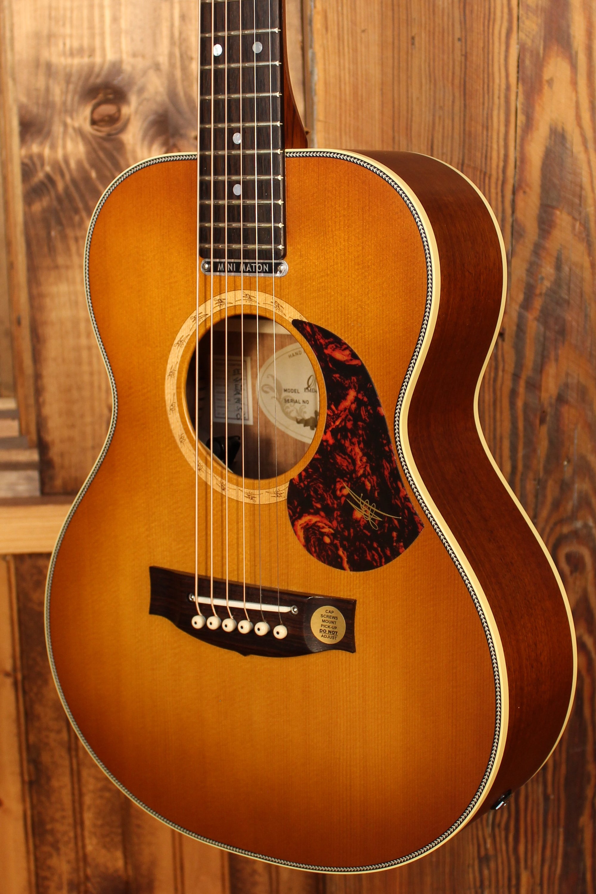 Maton EMD6 Mini Maton Diesel Sitka with Blackwood and Vintage Amber Sunburst - Shop Demo - Artisan Guitars