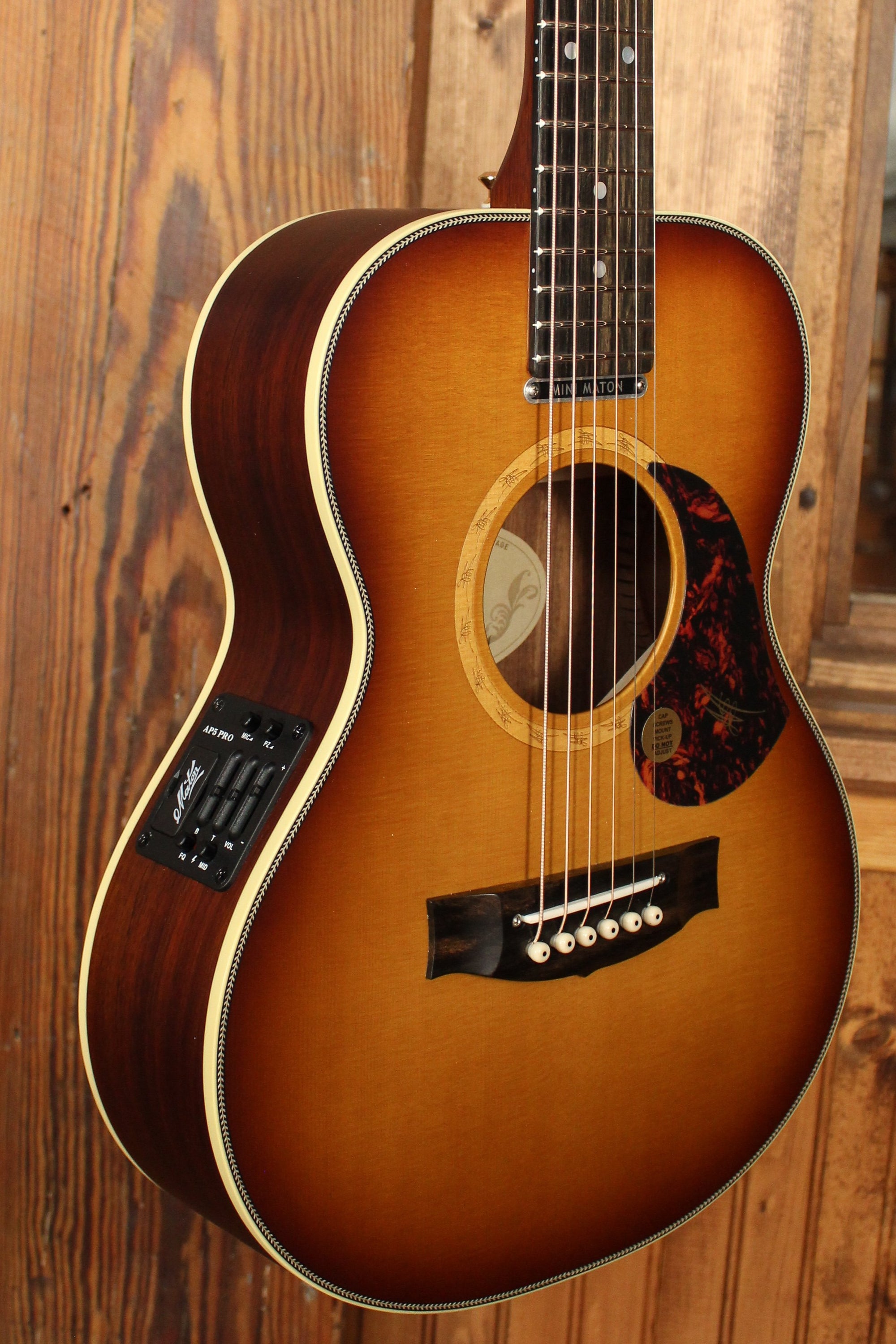 Maton EMD6 Mini Maton Diesel Sitka w/ Blackwood & Vintage Amber Sunburst - Artisan Guitars