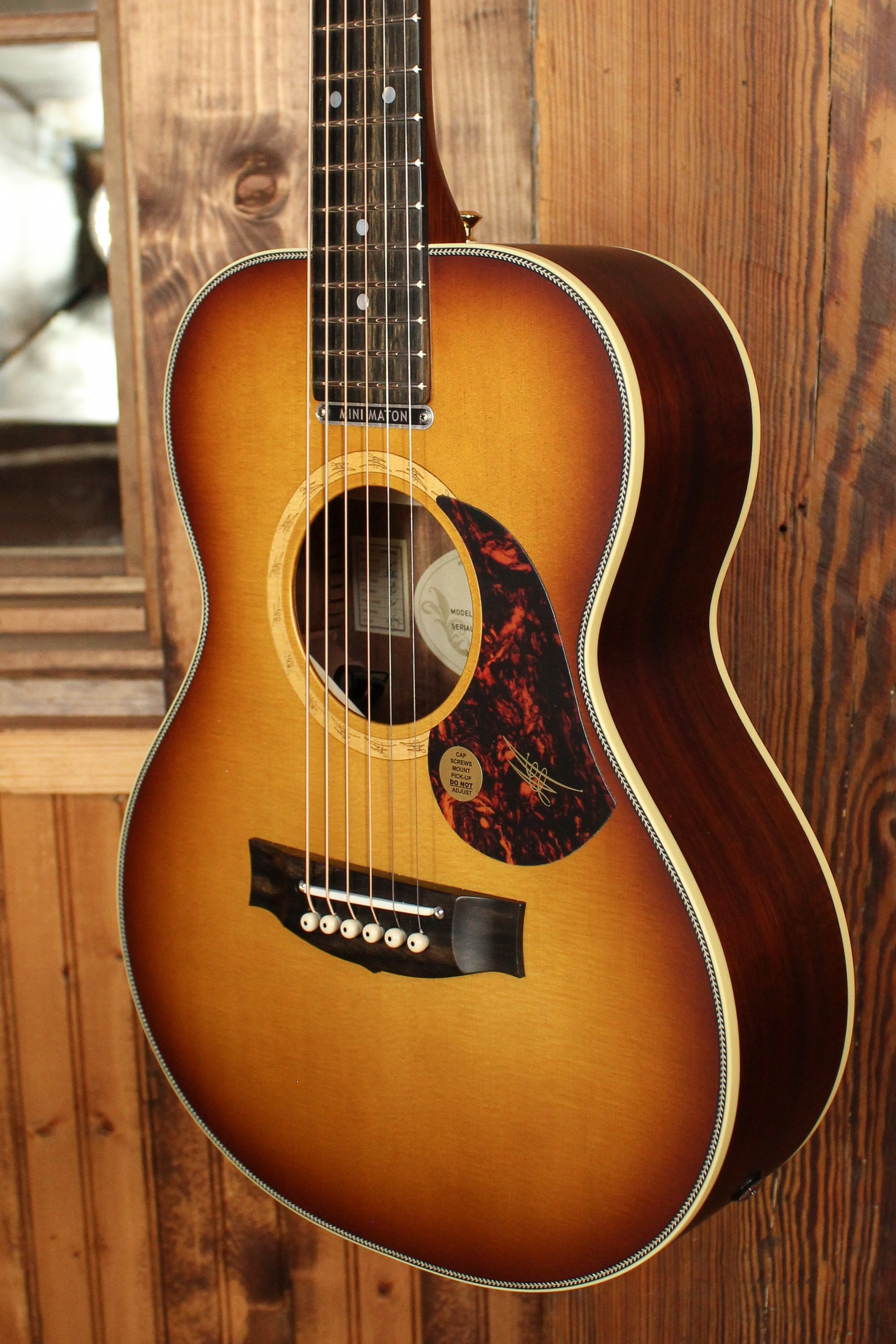 Maton EMD6 Mini Maton Diesel Sitka w/ Blackwood & Vintage Amber Sunburst - Artisan Guitars