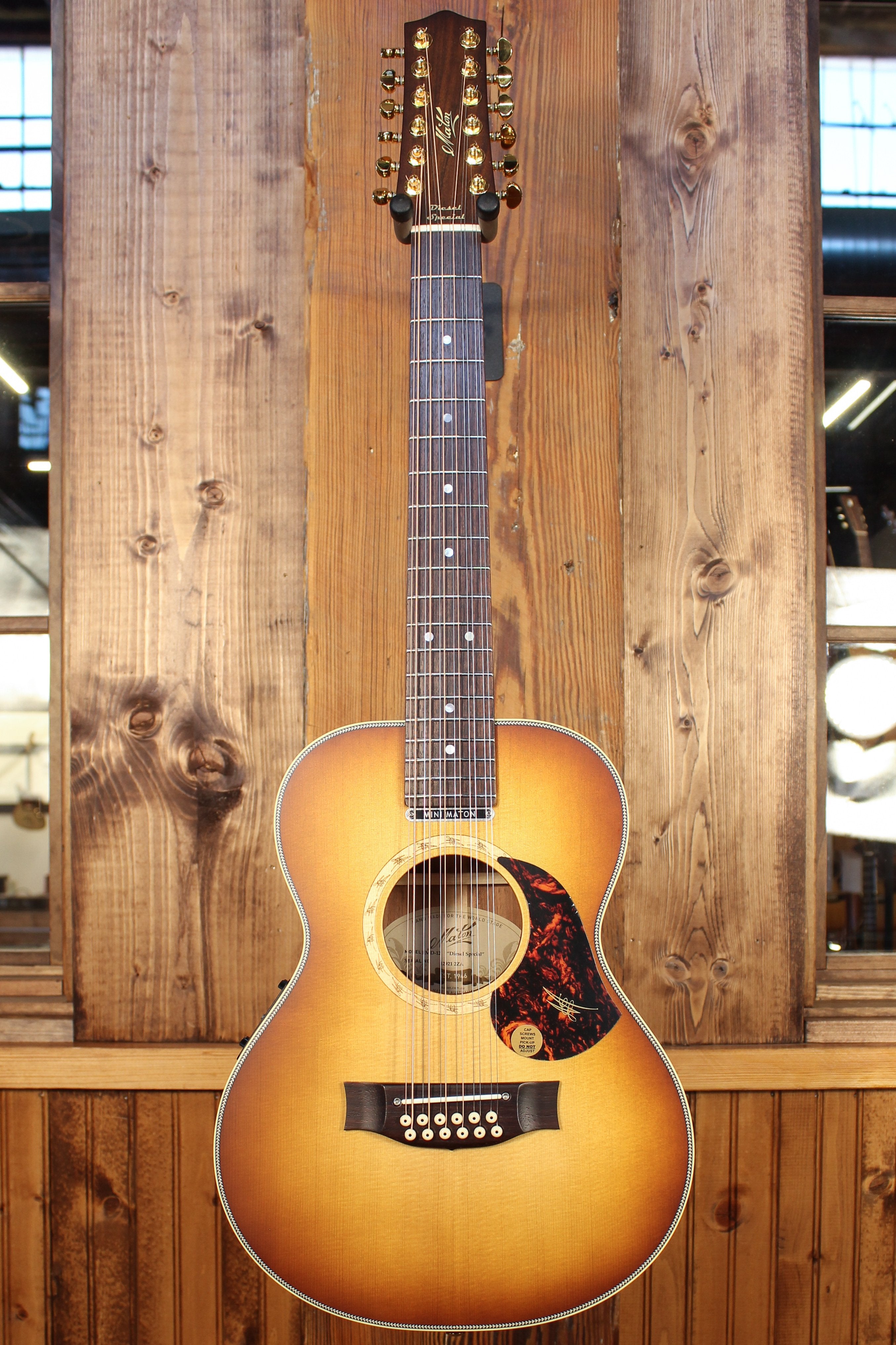 Maton EMD12 Mini Diesel Sitka w/ Blackwood & Vintage Amber Sunburst - Artisan Guitars