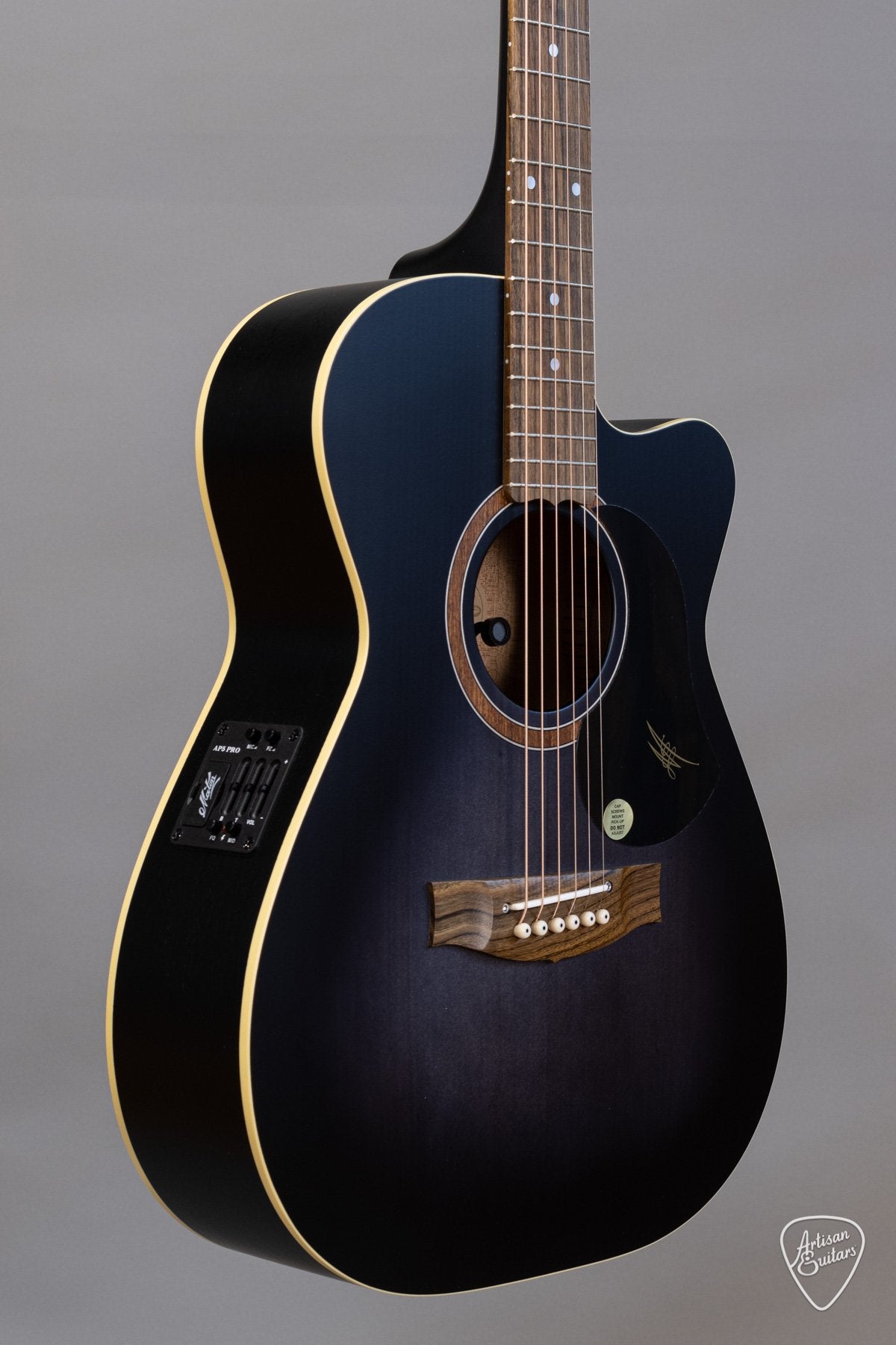 Maton Custom Performer Series Bunya and Queensland Maple with Cutaway in Ghost Black Finish ID-15079 - Artisan Guitars