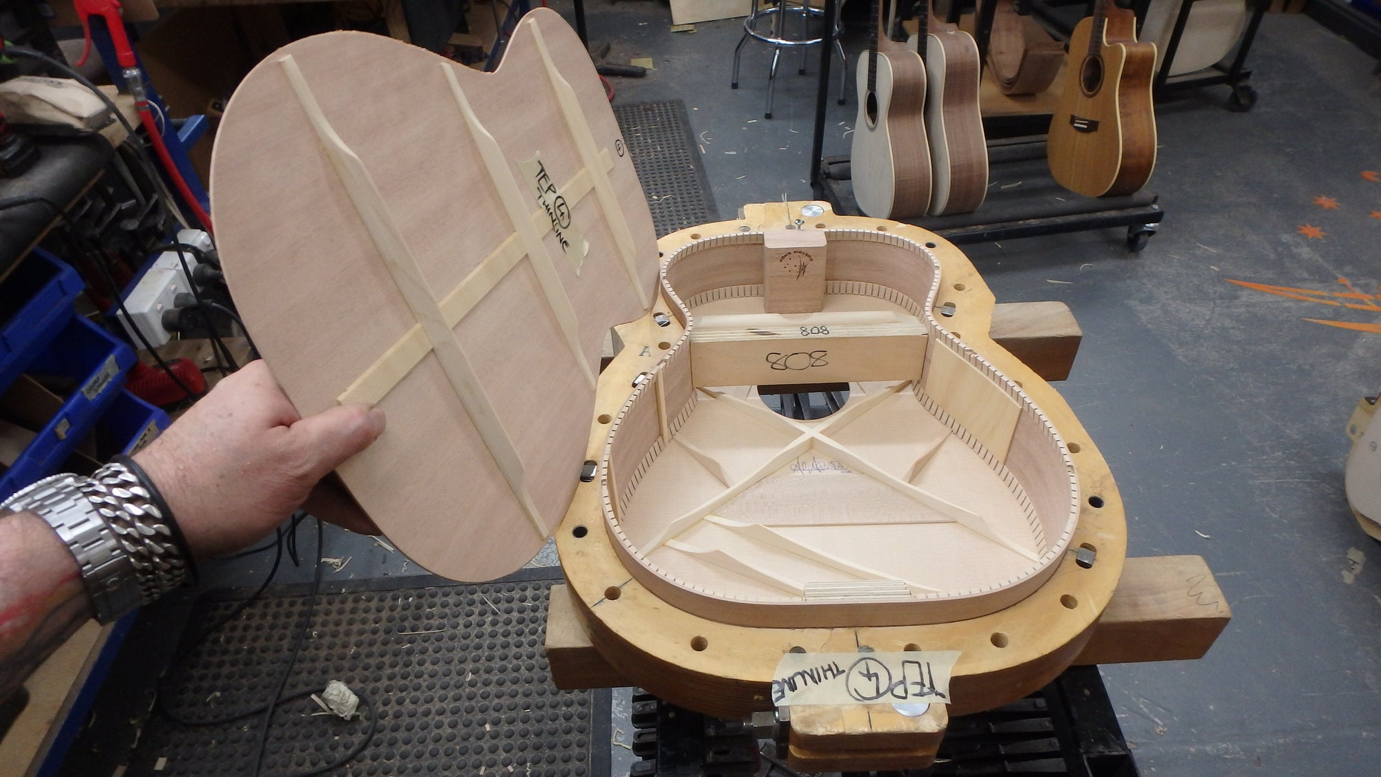 Maton Custom Shop TE Personal Thinline Guitar "AAA" Sitka Spruce and AAA" Figured Queensland Maple ID-12373 - Artisan Guitars