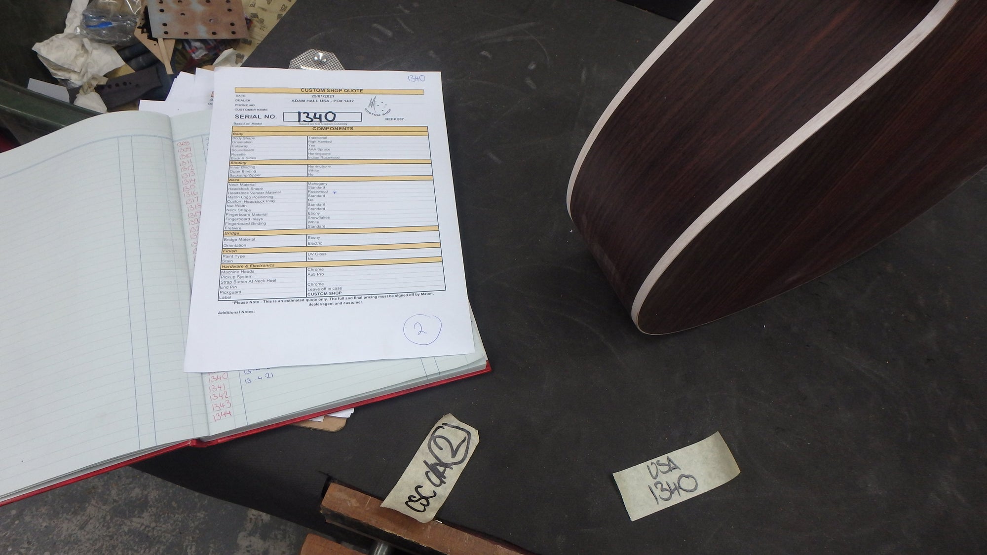 Maton Custom Shop CS Classic with Cutaway - 15077 - Artisan Guitars