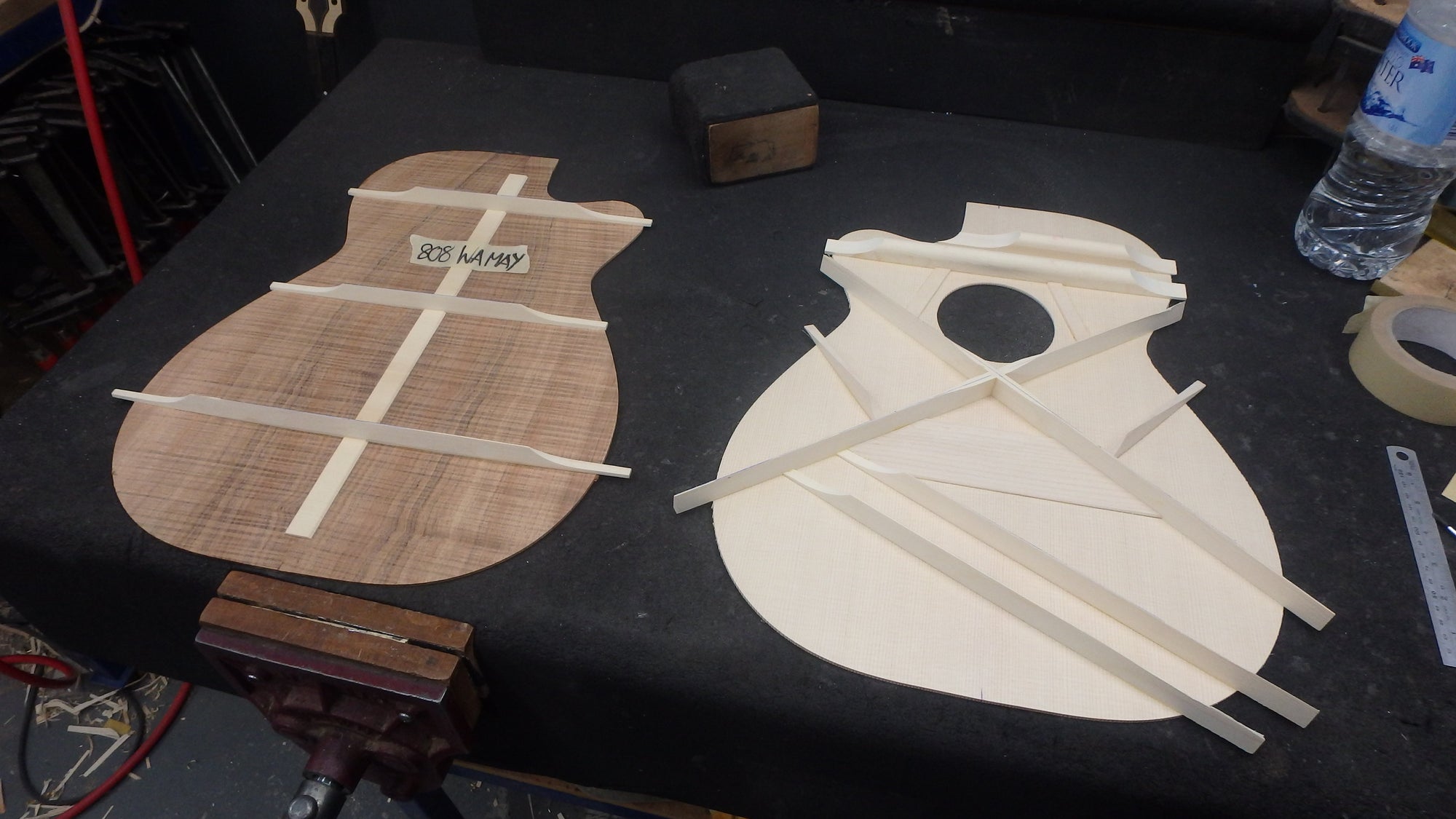 Maton WA May Custom Shop 808 Guitar with Sitka Spruce and Fiddleback Blackwood ID-11723 - Artisan Guitars