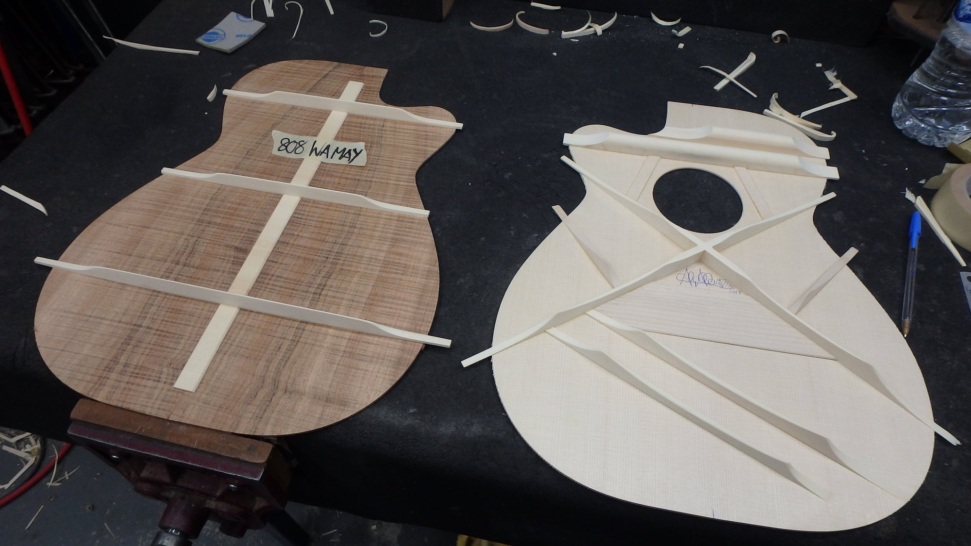 Maton WA May Custom Shop 808 Guitar with Sitka Spruce and Fiddleback Blackwood ID-11723 - Artisan Guitars