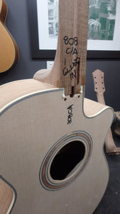 Maton WA May Custom Shop 808 Guitar with Sitka Spruce and Fiddleback Blackwood ID-11723 - Artisan Guitars