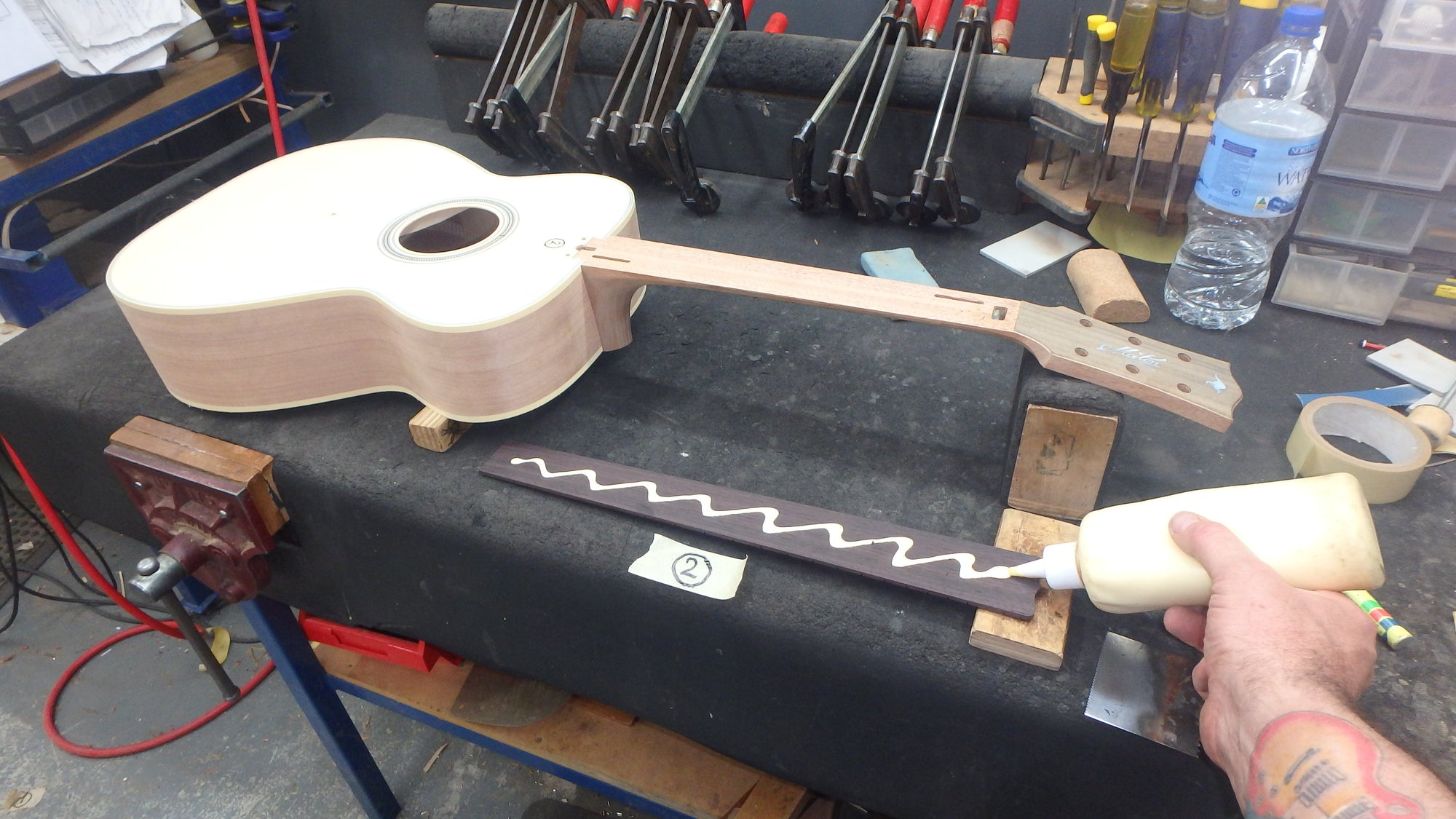 Maton T.E Personal Guitar Sitka Spruce and AAA"Bees Wings" Queensland Maple ID-11826 - Artisan Guitars