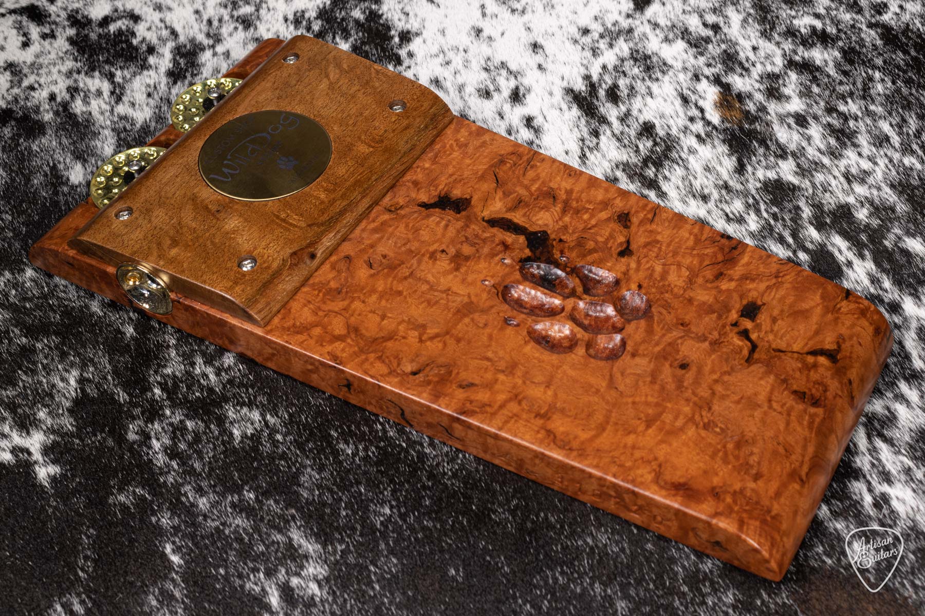 Wild Dog Custom Shop Stomp Box  with Burled River Red Gum Wood-  16184