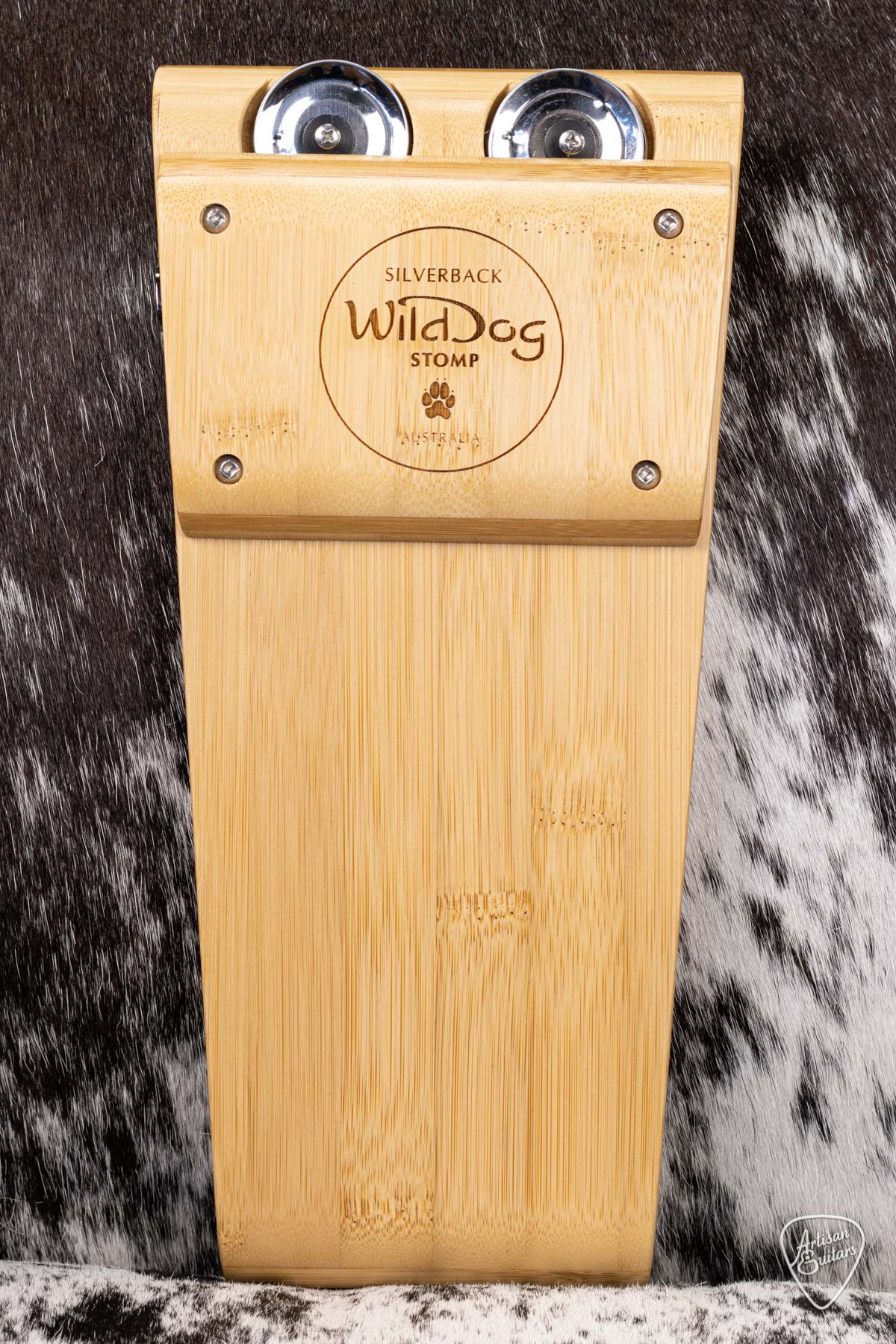 Wild Dog Silverback Stomp Box w/ Bamboo Timber & Tamborine Jingles - 16180