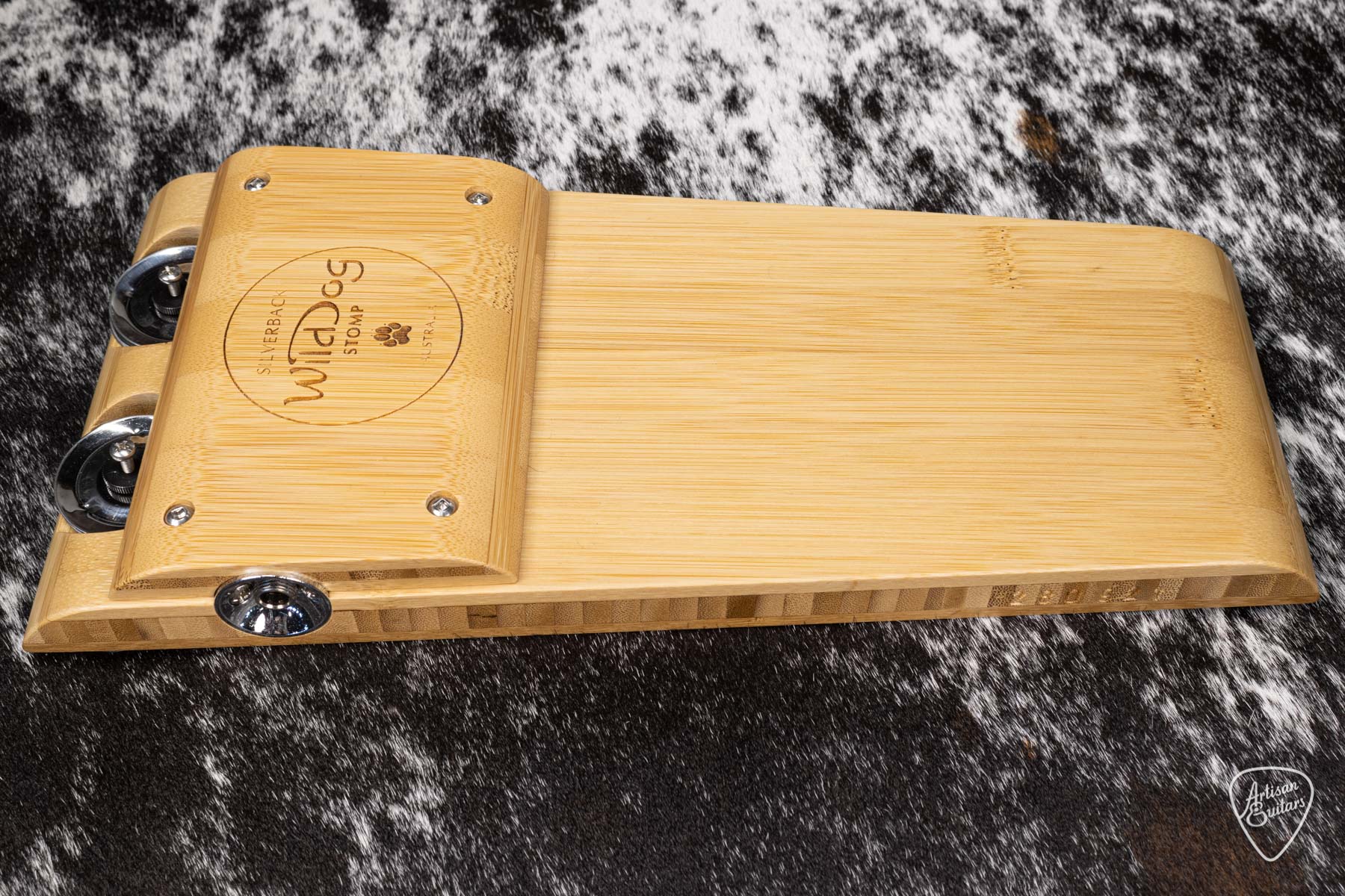 Wild Dog Silverback Stomp Box w/ Bamboo Timber & Tamborine Jingles - 16181