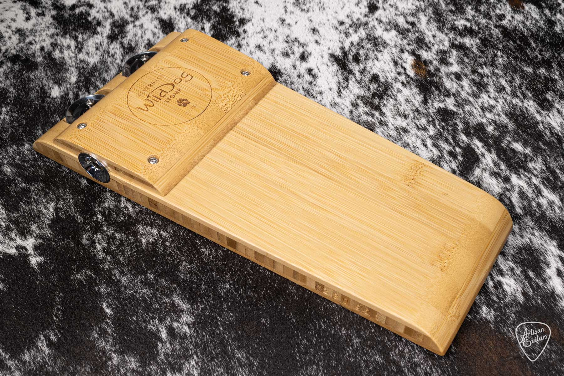 Wild Dog Silverback Stomp Box w/ Bamboo Timber & Tamborine Jingles - 16181