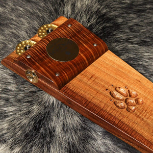 Wild Dog Custom Shop Blackwolf Stomp Box w/ Highly Figured Mastergrade Blackwood & Tamborine Jingles - Artisan Guitars