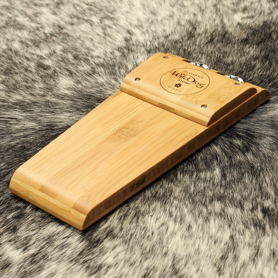 Wild Dog Silverback Stomp Box w/ Bamboo Timber & Tamborine Jingles - Artisan Guitars