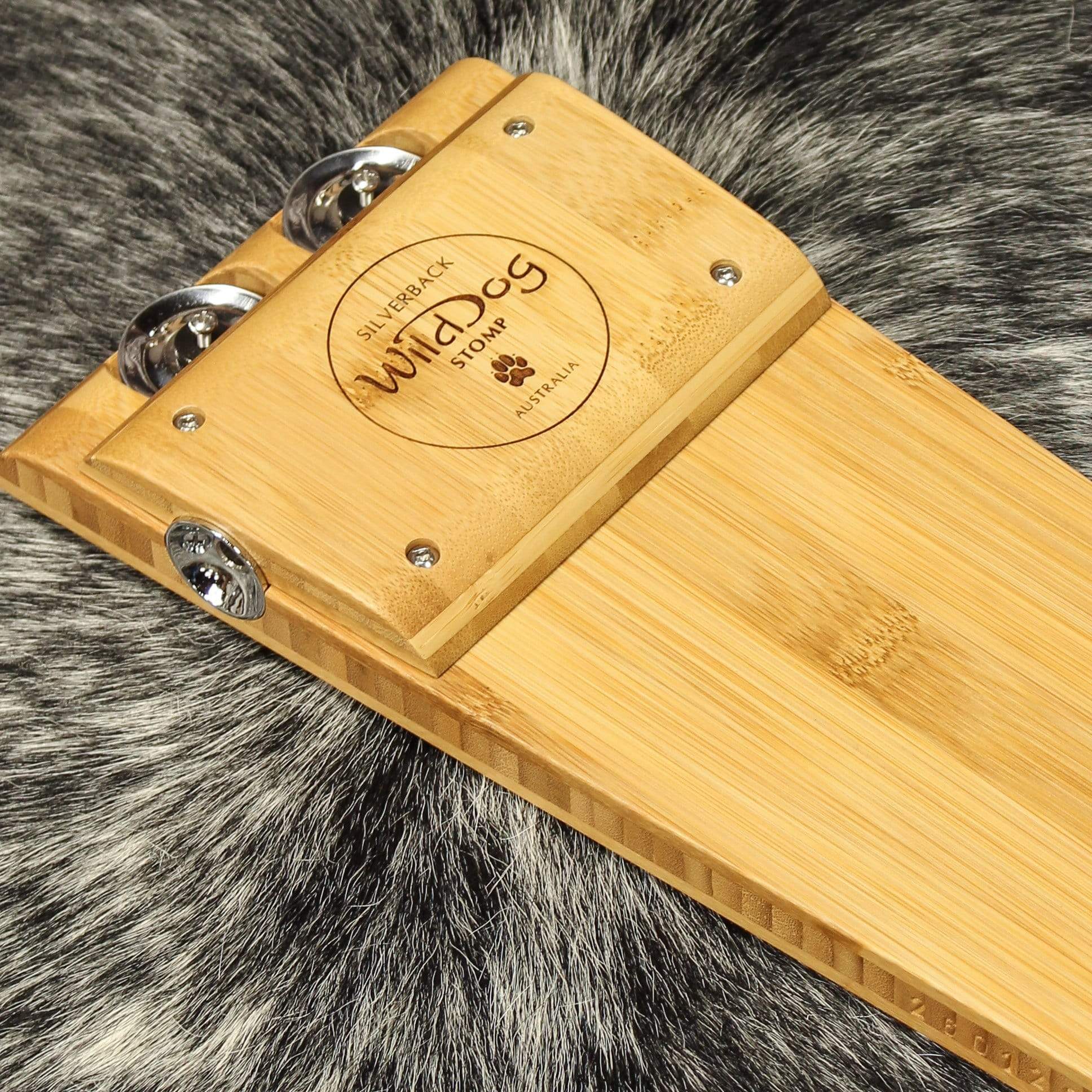 Wild Dog Silverback Stomp Box w/ Bamboo Timber & Tamborine Jingles - Artisan Guitars