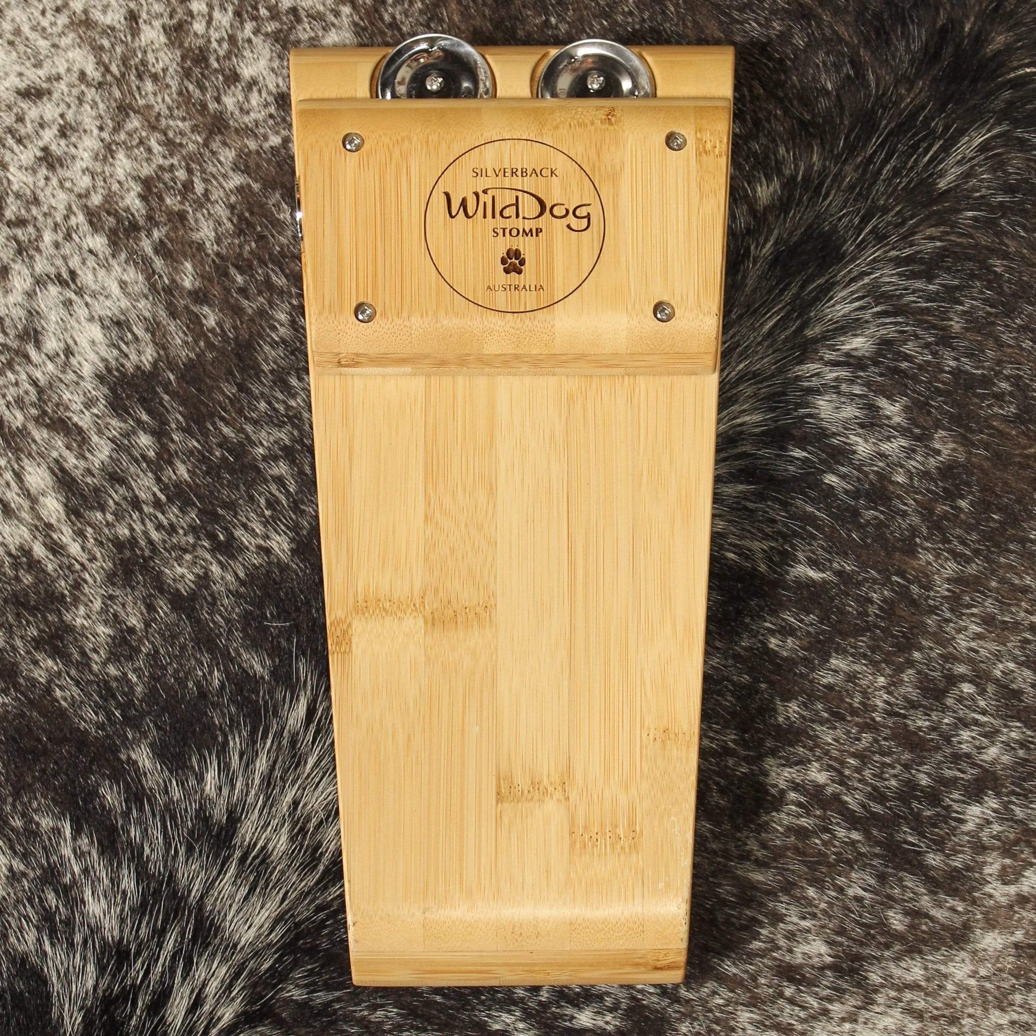 Wild Dog Silverback Stomp Box w/ Bamboo Timber & Tamborine Jingles - Artisan Guitars