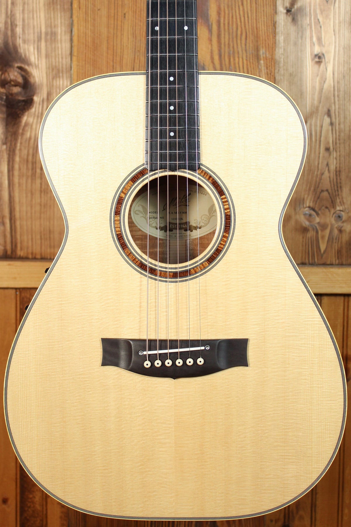 Maton WA May Custom Shop 808 Guitar w/ Sitka Spruce and Fiddleback Blackwood - Artisan Guitars