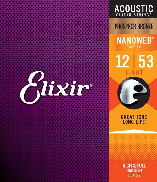 Elixir Phosphor Bronze NANOWEB Light Strings - 16052
