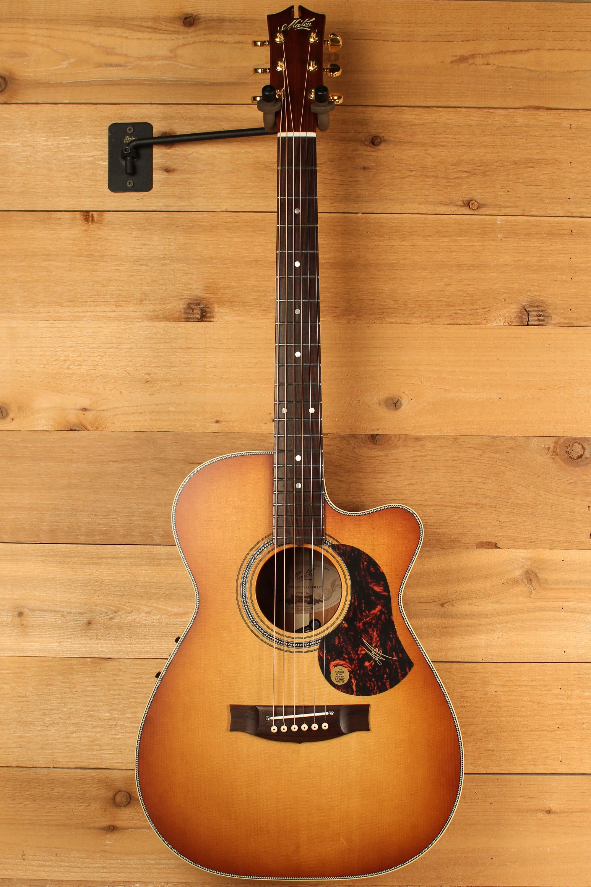 Maton EBG808C Nashville Series Sitka Spruce and Blackwood, Vintage Amber Sunburst and Cutaway ID-13078 - Artisan Guitars