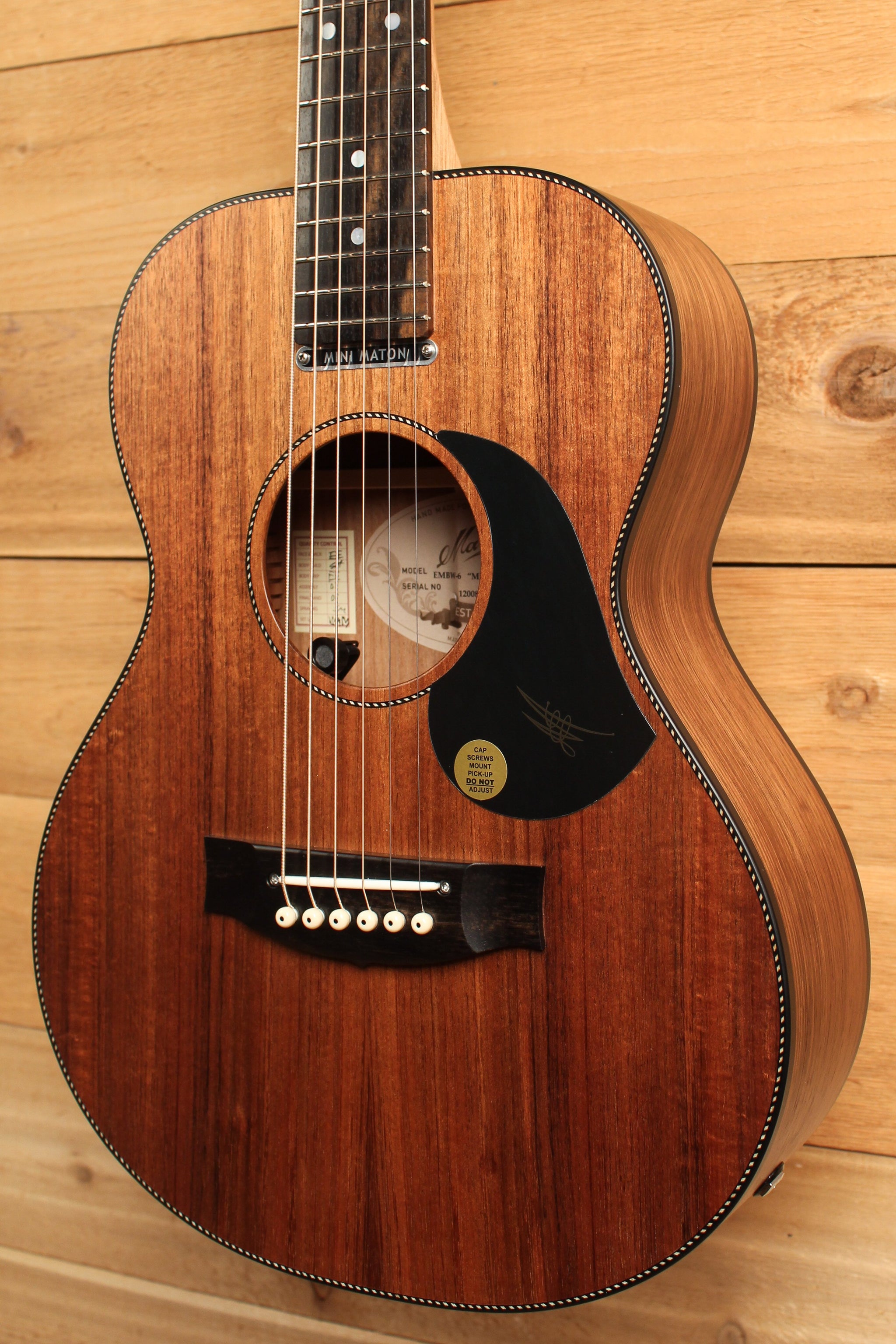 Maton EMBW6 Mini Guitar w/ Blackwood Top, Back & Sides and AP5 Pro Pickup System ID-13088 - Artisan Guitars