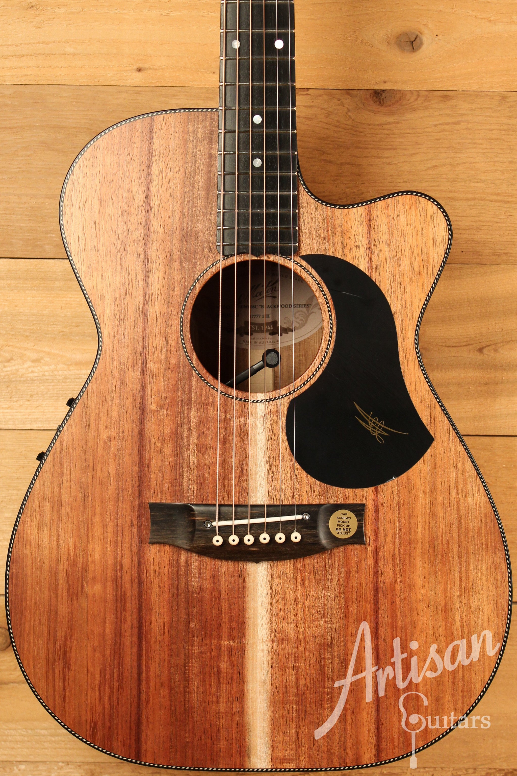 Maton EBW808 Cutaway Guitar w/ Blackwood Top, Back & Sides w/ AP5 Pro Pickup System ID-12851 - Artisan Guitars