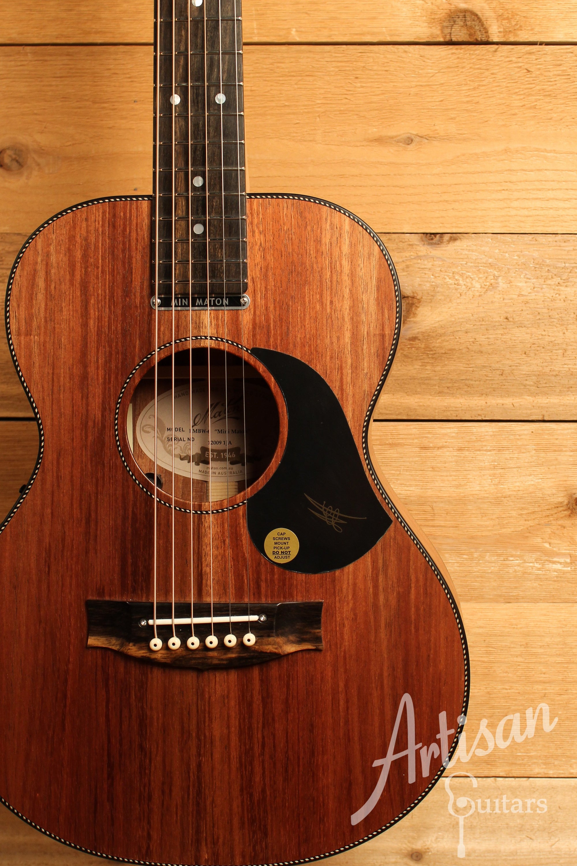 Maton EMBW6 Mini Guitar w/ Blackwood Top, Back & Sides and AP5 Pro Pickup System ID-13010 - Artisan Guitars