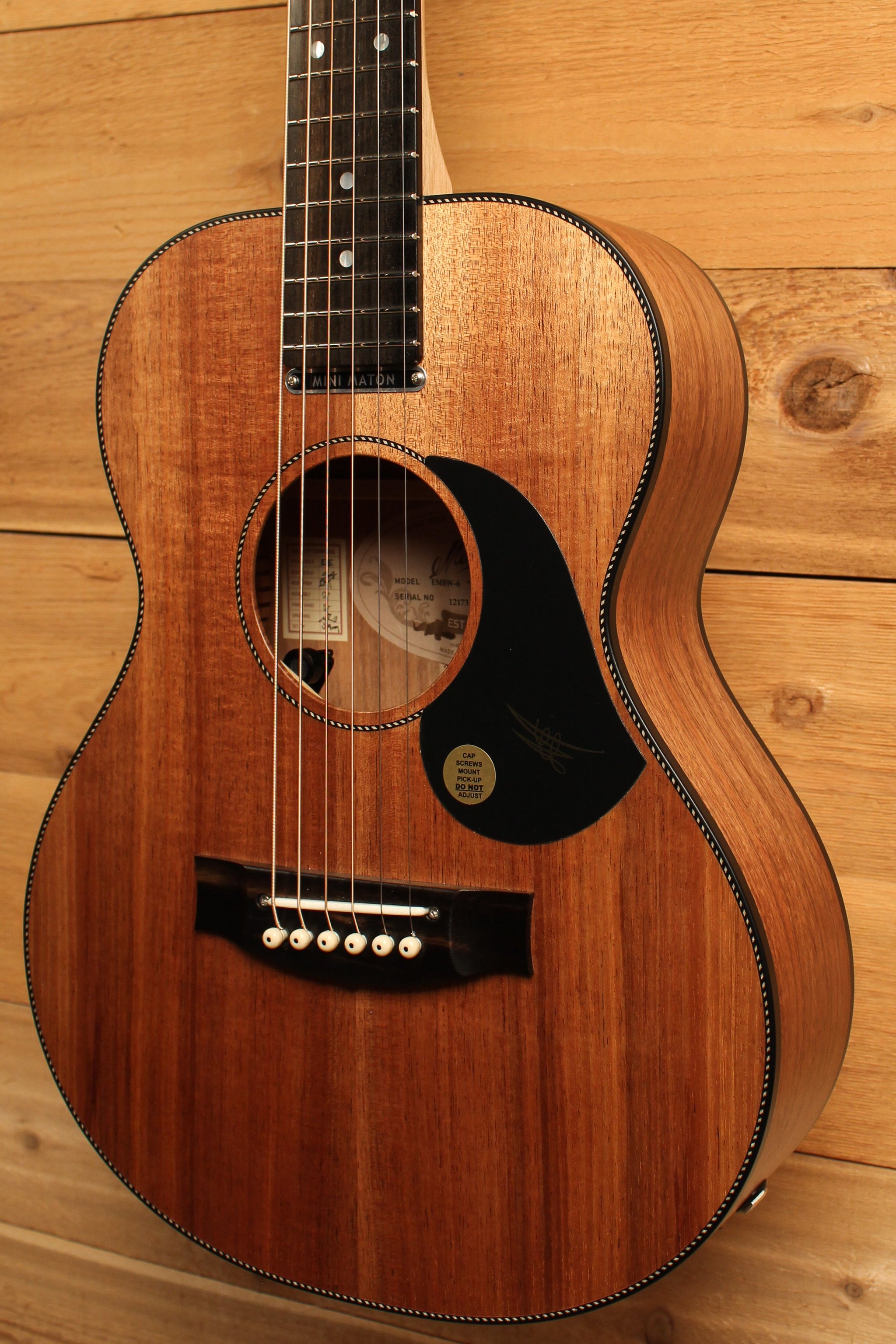 Maton EMBW6 Mini Guitar w/ Blackwood Top, Back & Sides and AP5 Pro Pickup System ID-13366 - Artisan Guitars