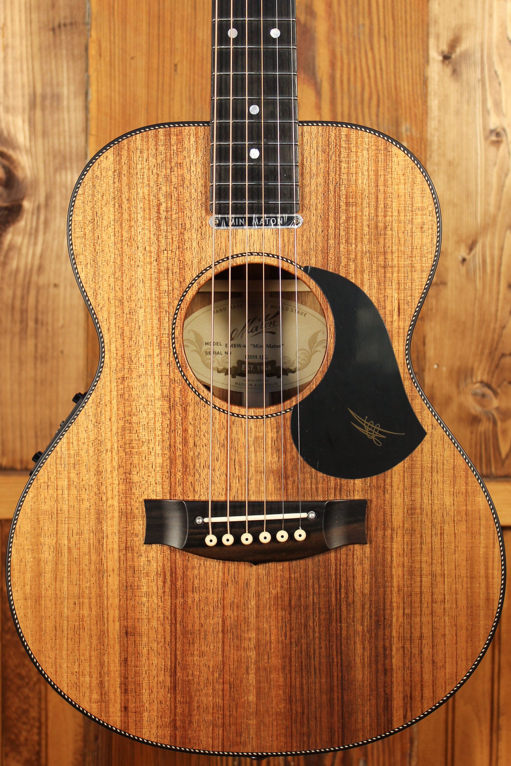 Maton EMBW6 Mini Guitar w/ Blackwood Top, Back & Sides and AP5 Pro Pickup System ID-13791 - Artisan Guitars