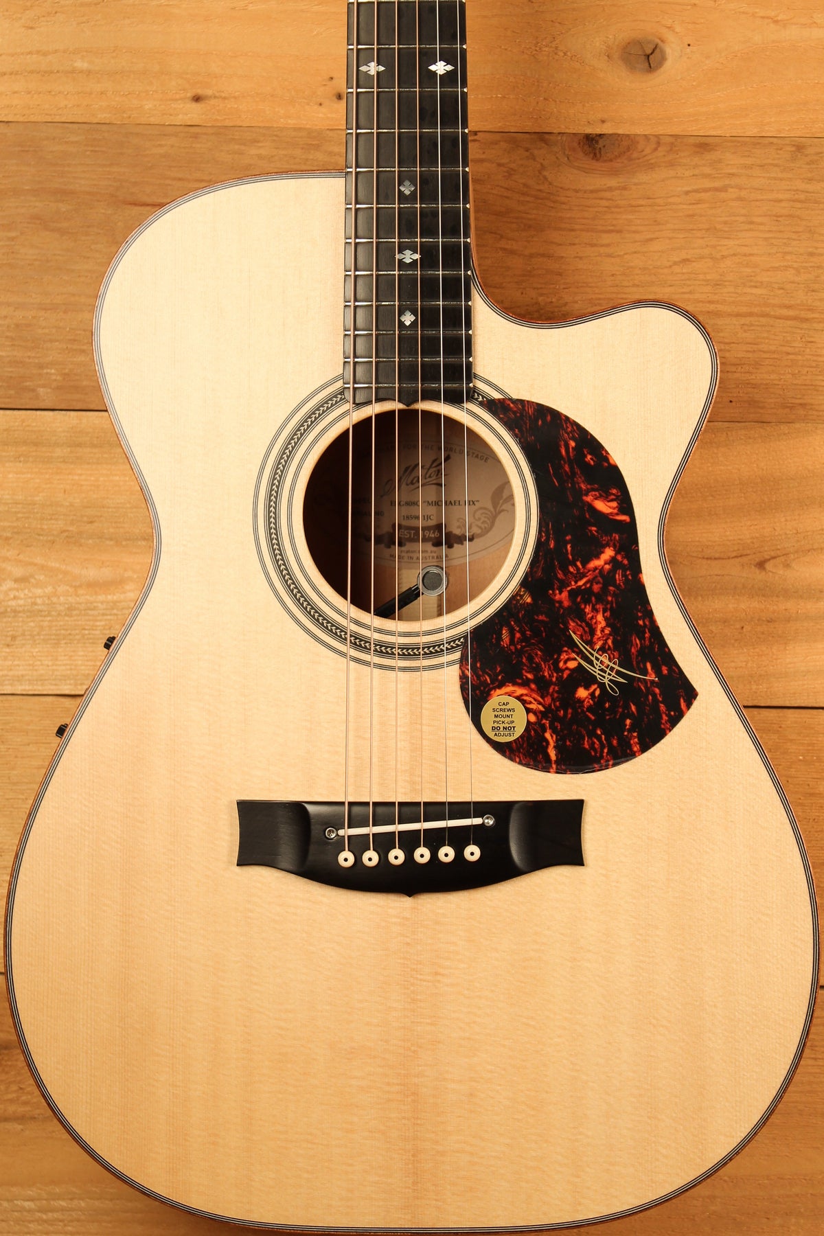 Maton EBG 808C MIC FIX Michael Fix Signature Guitar Sitka and Queensland Maple with Cutaway ID-13514 - Artisan Guitars