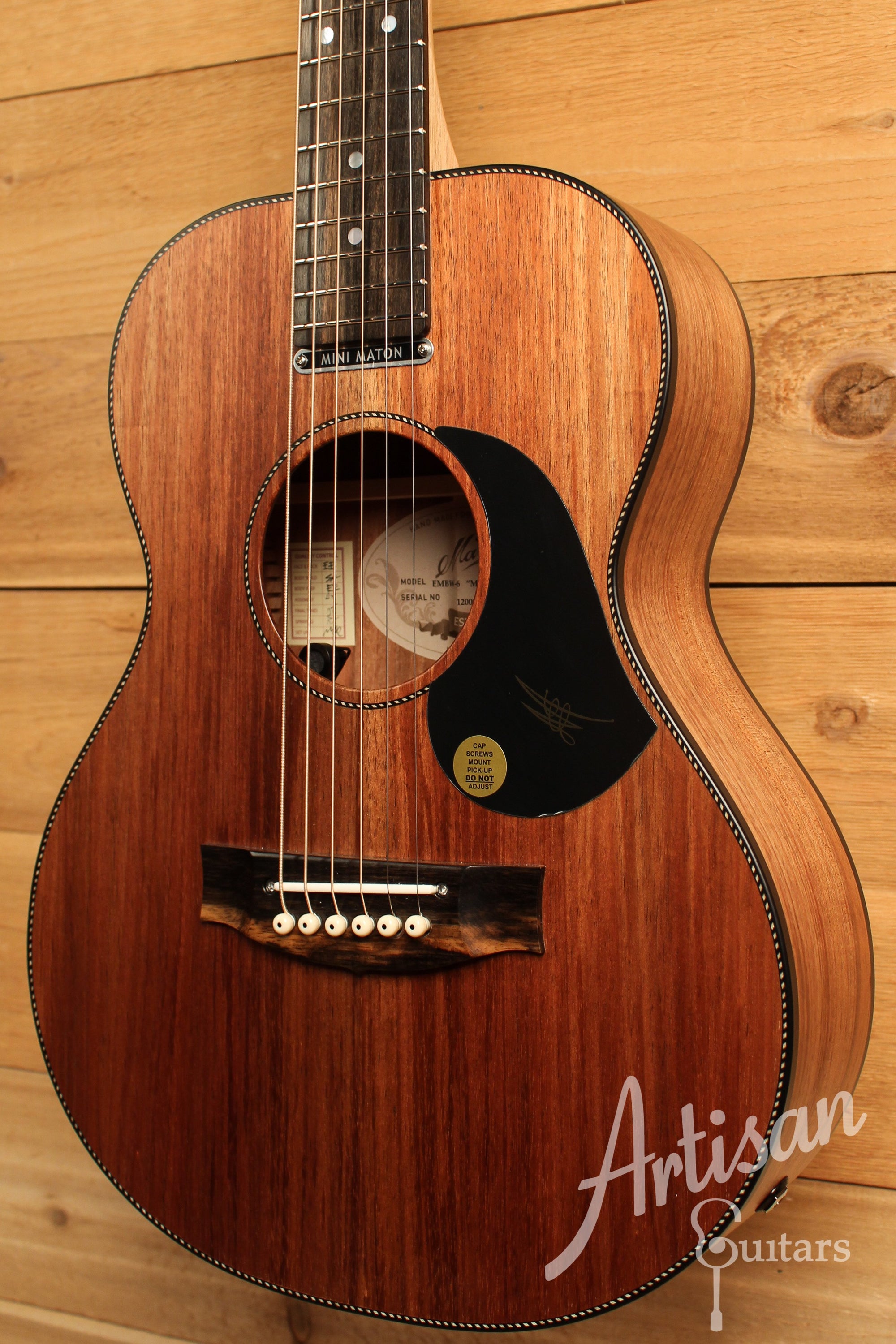 Maton EMBW6 Mini Guitar w/ Blackwood Top, Back & Sides and AP5 Pro Pickup System ID-13010 - Artisan Guitars
